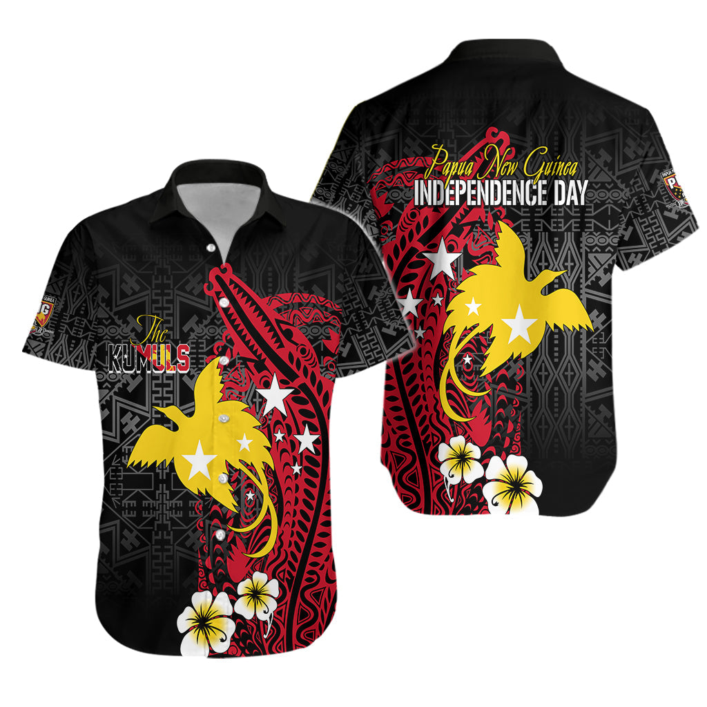 Papua New Guinea Independence Hawaiian Shirt PNG Kumuls - Tribal Crocodile LT7 Unisex Black - Polynesian Pride