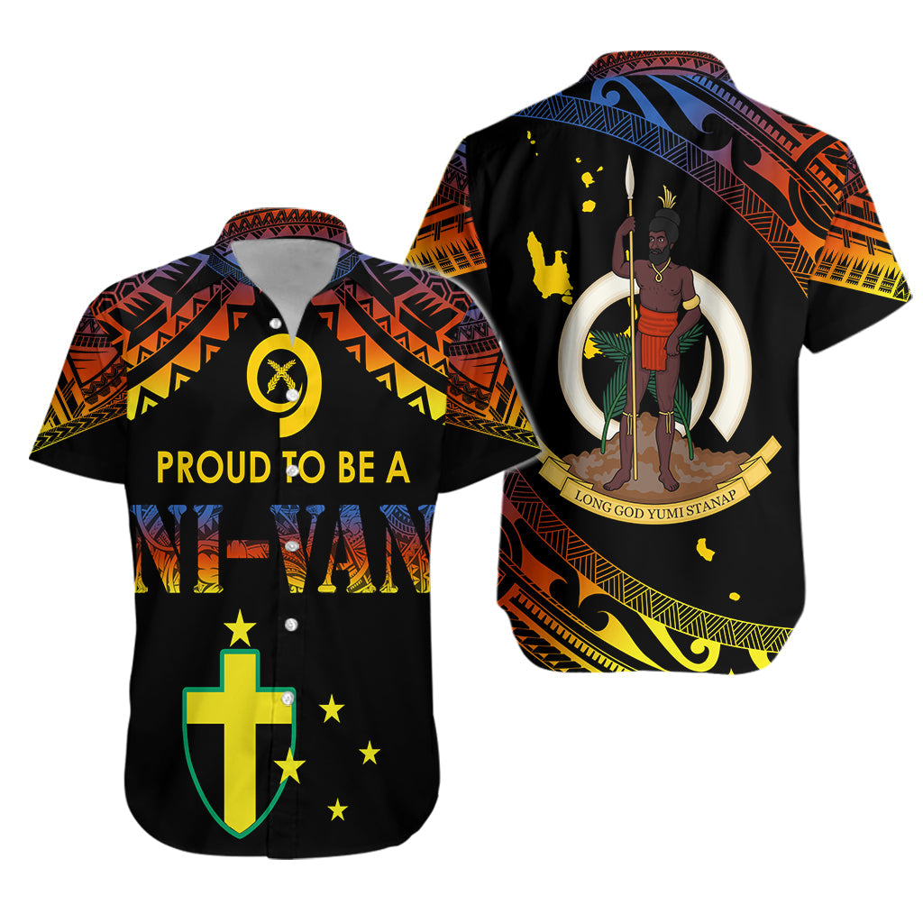 Vanuatu Proud To Be A Ni-Van - Polynesian Pattern Hawaiian Shirt - Tafea Province LT7 Unisex Black - Polynesian Pride