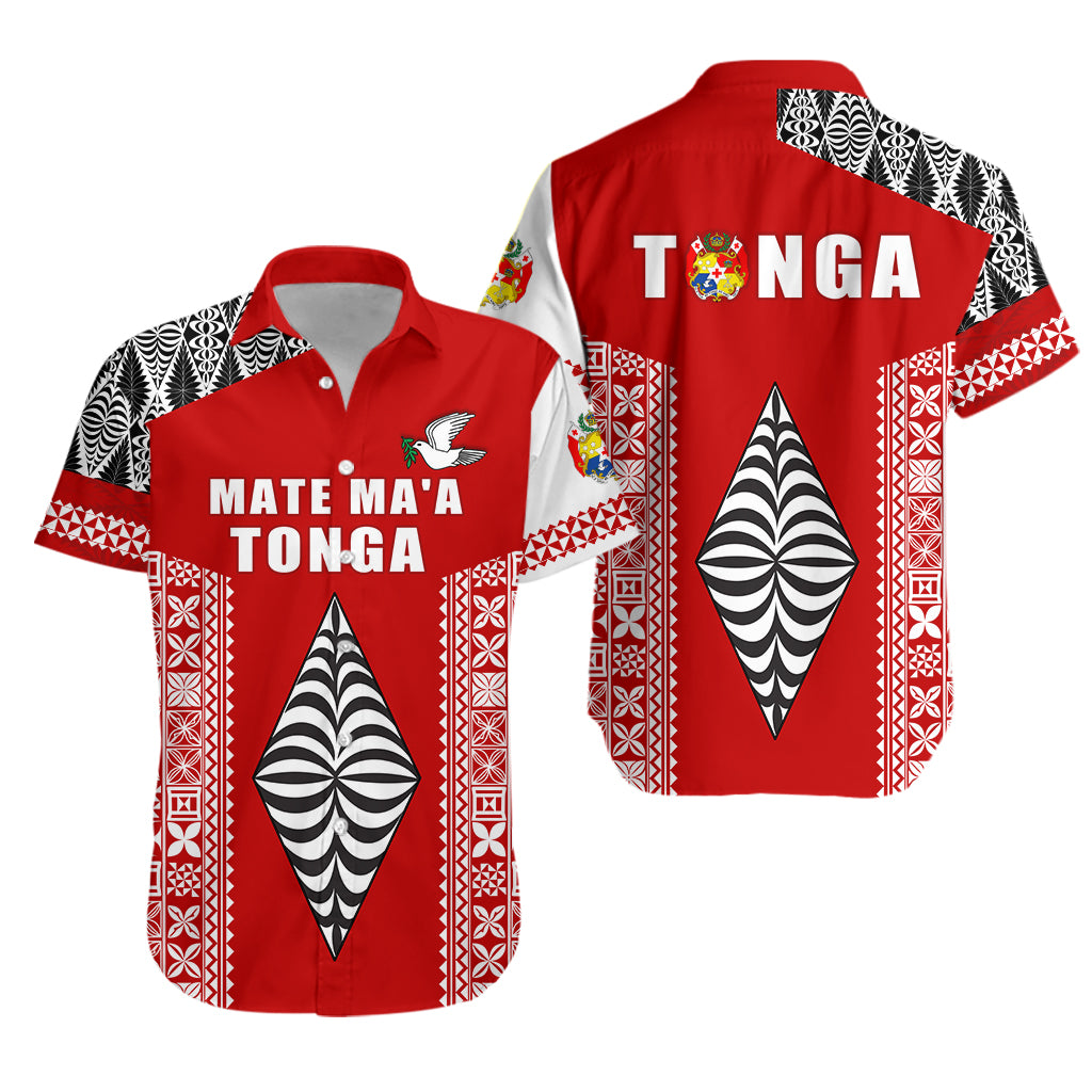 Tonga Rugby Hawaiian Shirt - Mate Ma'a Tonga LT13 Unisex Red - Polynesian Pride