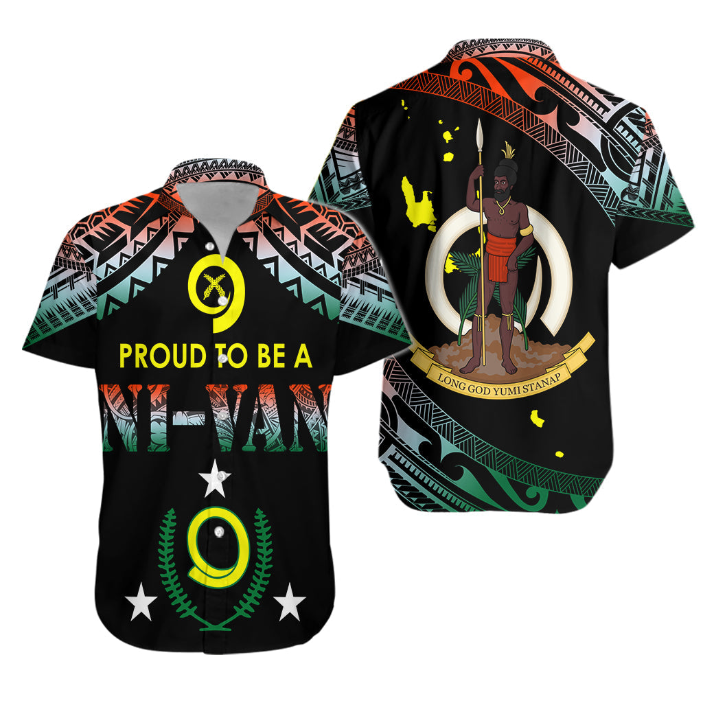 Vanuatu Proud To Be A Ni-Van - Polynesian Pattern Hawaiian Shirt - Penama Province LT7 Unisex Black - Polynesian Pride