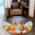 Hawaiian Aloha Hula Girl Hibiscus Polynesian Round Carpet - AH - Polynesian Pride