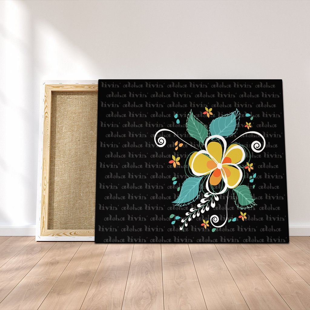 Hawaiian Aloha Plumeria Polynesian Canvas - AH - AH Canvas Poly-cotton - Polynesian Pride