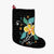 Hawaiian Aloha Plumeria Polynesian Christmas Stocking - AH - AH Christmas Stocking 26 X 42 cm Black - Polynesian Pride