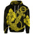 Custom Hawaiian Anchor Poly Tribal Hibiscus Polynesian Hoodie Yellow - Polynesian Pride