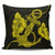 Hawaiian Anchor Poly Tribal Hibiscus Polynesian Pillow Covers Yellow - AH Pillow Covers Black - Polynesian Pride