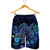 Hawaiian Blue Ocean Honu And Flowers Men's Shorts AH - Polynesian Pride