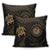 Hawaiian Coat Of Arms Turtle Polynesian Pillow Covers Gold AH - Polynesian Pride