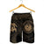 Hawaiian Coat Of Arms Turtle Polynesian Men's Shorts Gold AH - Polynesian Pride