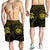 Hawaiian Coat Of Arms Turtle Polynesian Men's Shorts Yellow AH - Polynesian Pride