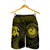 Hawaiian Coat Of Arms Turtle Polynesian Men's Shorts Yellow AH - Polynesian Pride