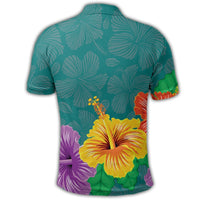 Hawaiian Colorful Hibiscus Polynesian Polo Shirt - Polynesian Pride