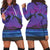 Hawaiian Dolphin In Night Polynesian Hoodie Dress - AH Black - Polynesian Pride