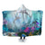 Hawaiian Dolphins Play The Ocean Polynesian Hooded Blanket - AH Hooded Blanket White - Polynesian Pride