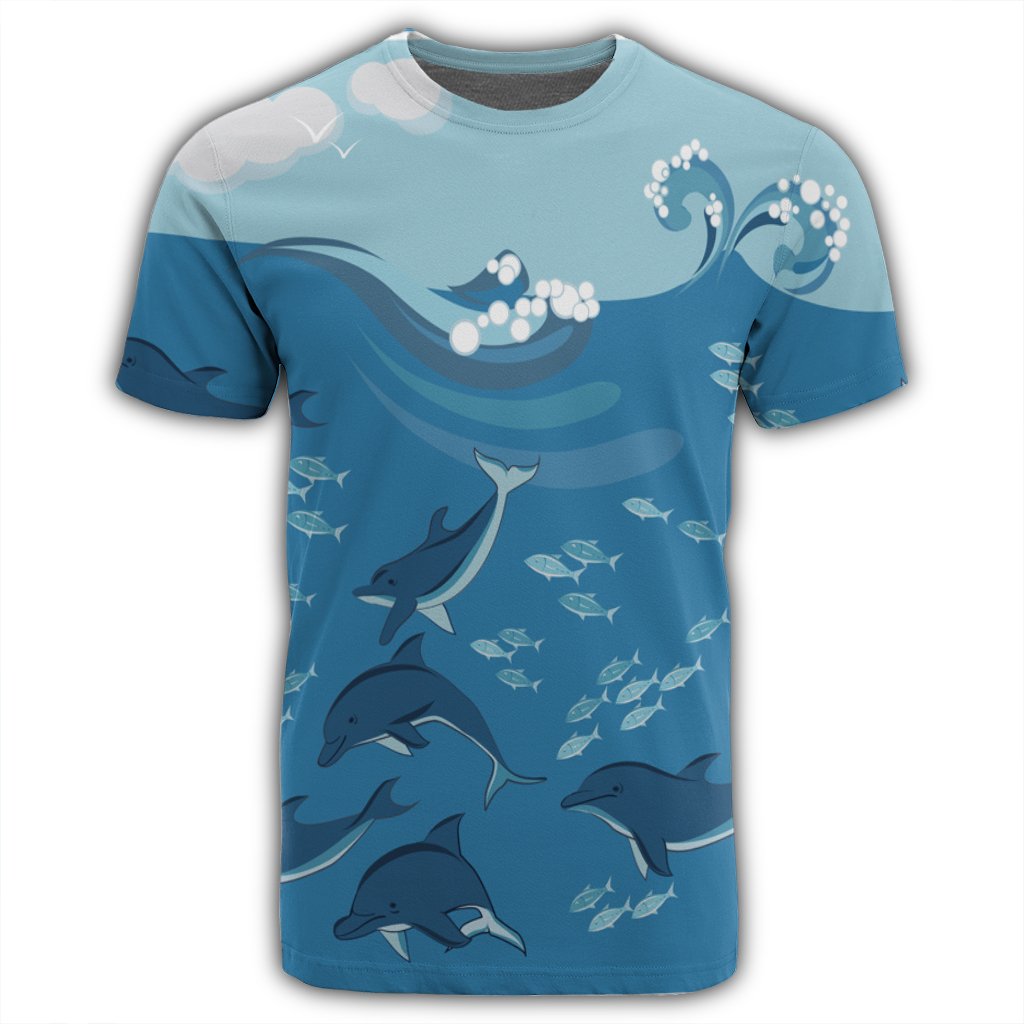 Hawaiian Dolphins Polynesian T Shirt - Polynesian Pride
