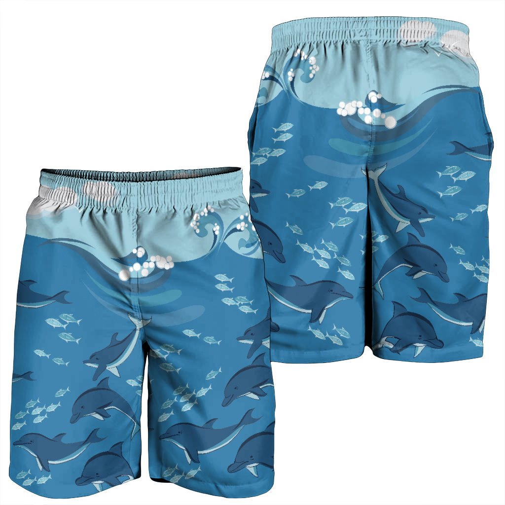 Hawaiian Dolphins Polynesian Men's Shorts - AH - Polynesian Pride