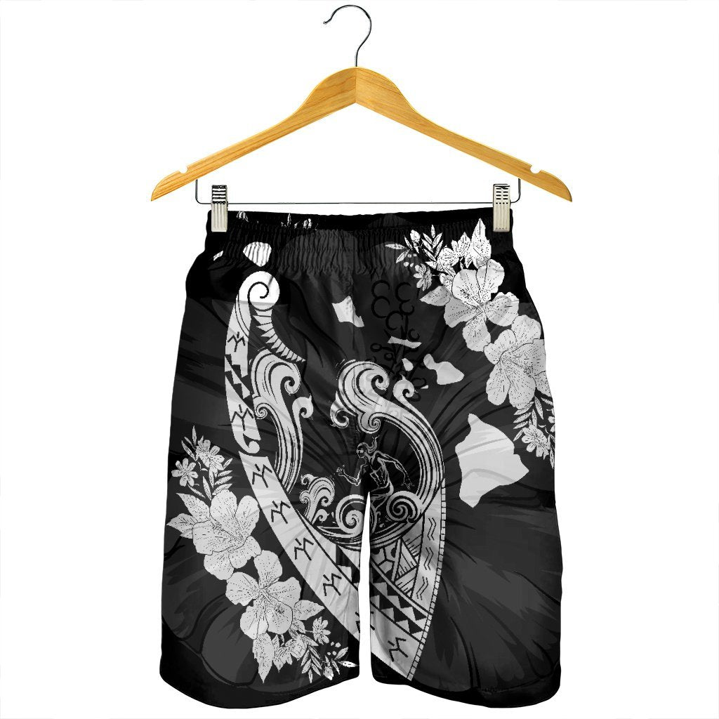 Hawaiian Fish Hook Hibiscus Banzai Surfing Polynesian Men's Shorts - AH - Polynesian Pride