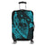 Hawaiian Fish Hook Hibiscus Banzai Surfing Polynesian Luggage Covers Blue - AH Black - Polynesian Pride