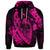 Custom Hawaiian Fish Hook Hibiscus Banzai Surfing Polynesian Hoodie Pink - Polynesian Pride