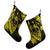 Hawaiian Fish Hook Hibiscus Banzai Surfing Polynesian Christmas Stocking Yellow - AH - Polynesian Pride