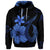 Custom Hawaiian Fish Hook Hibiscus Plumeria Polynesian Hoodie Blue - Polynesian Pride