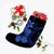 Hawaiian Fish Hook Hibiscus Plumeria Polynesian Christmas Stocking - Blue - AH - Polynesian Pride