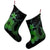 Hawaiian Fish Hook Hibiscus Plumeria Polynesian Christmas Stocking - Green - AH - Polynesian Pride