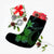 Hawaiian Fish Hook Hibiscus Plumeria Polynesian Christmas Stocking - Green - AH - Polynesian Pride