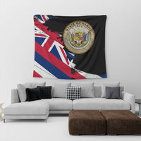 Hawaiian Flag Coat Of Arms Of Hawaii Polynesian Tapestry - Classic Style - Polynesian Pride