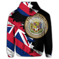 Hawaiian Flag Coat of Arms of Hawaiian Polynesian Hoodie Classic Style - Polynesian Pride