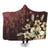 Hawaiian Golden Hibiscus Butterfly Polynesian Hooded Blanket - AH Hooded Blanket White - Polynesian Pride