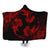 Hawaiian Hammerhead Shark Hibiscus Red Polynesian Hooded Blanket - AH Hooded Blanket White - Polynesian Pride