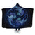 Hawaiian Hammerhead Shark Kanaka Galaxy Polynesian Hooded Blanket - AH Hooded Blanket White - Polynesian Pride