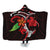 Hawaiian Hibiscus And Plumeria Flower Polynesian Hooded Blanket - AH Hooded Blanket White - Polynesian Pride