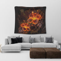 Hawaiian Hibiscus Fire Polynesian Tapestry - AH - Polynesian Pride