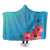 Hawaiian Hibiscus Flower Red Hooded Blanket - AH - AH Hooded Blanket White - Polynesian Pride