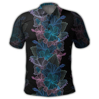 Hawaiian Hibiscus Full Color Polynesian Polo Shirt - Polynesian Pride