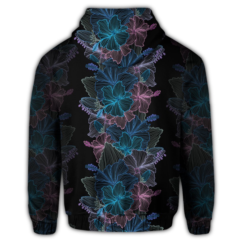 Hawaiian Hibiscus Full Color Polynesian Hoodie - Polynesian Pride