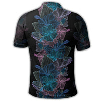 Hawaiian Hibiscus Full Color Polynesian Polo Shirt - Polynesian Pride