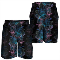 Hawaiian Hibiscus Full Color Polynesian Men's Shorts - AH - Polynesian Pride
