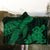 Hawaiian Hibiscus Memory Turtle Polynesian Hooded Blanket Green - AH - Polynesian Pride