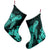 Hawaiian Hibiscus Memory Turtle Polynesian Christmas Stocking Turquoise - AH - Polynesian Pride