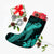 Hawaiian Hibiscus Memory Turtle Polynesian Christmas Stocking Turquoise - AH - Polynesian Pride