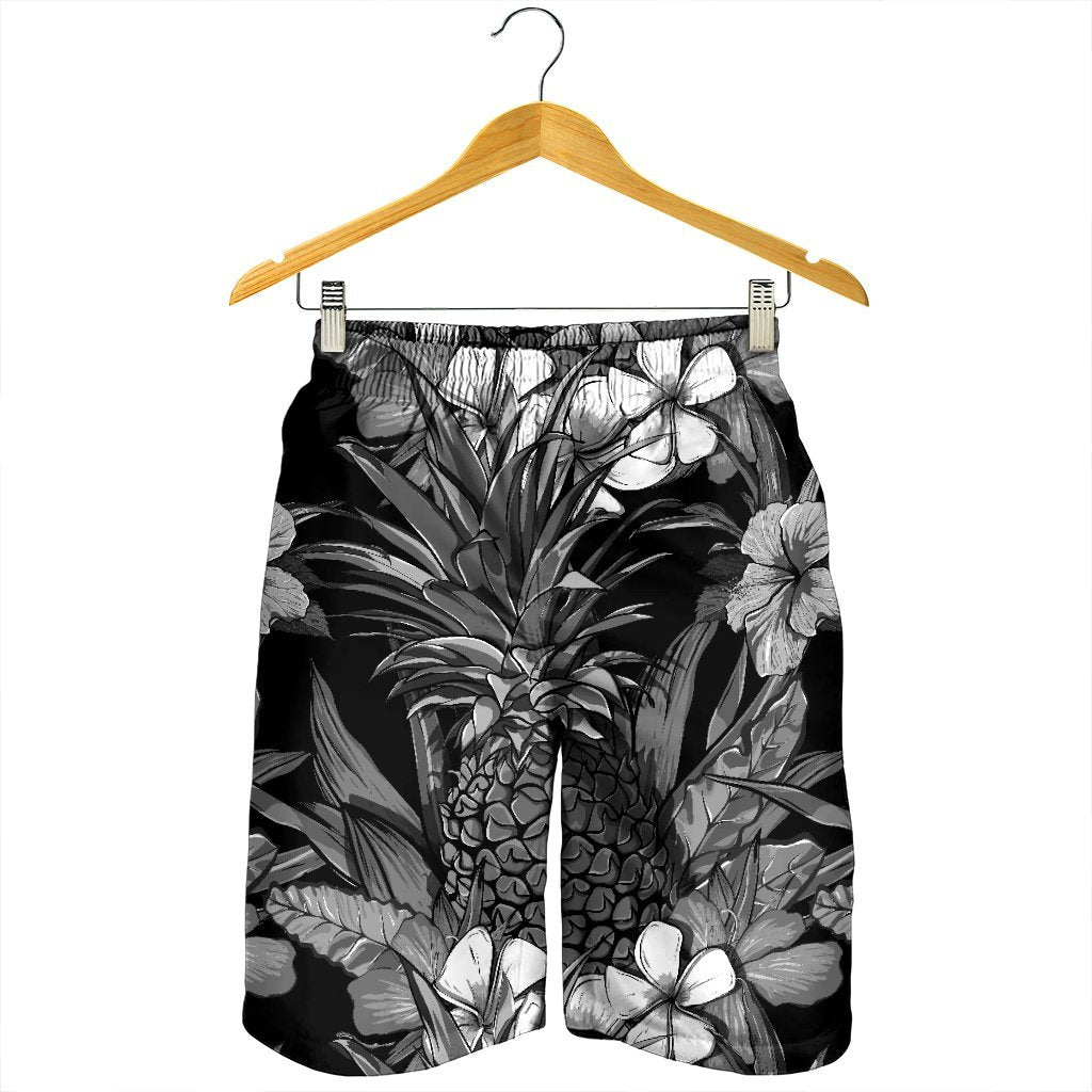 Hawaiian Hibiscus Plumeria And Pineapple Polynesian Men's Shorts - AH - Polynesian Pride