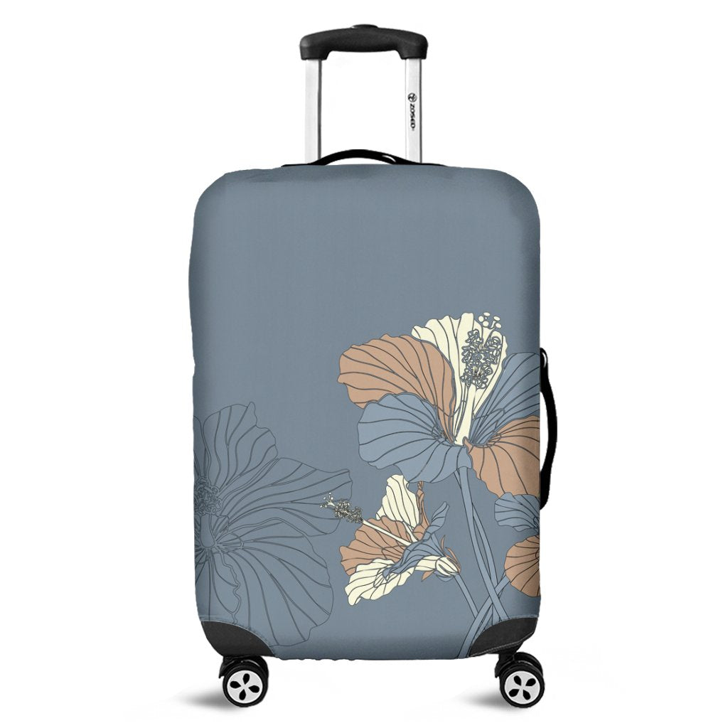 Hawaiian Hibiscus Polynesian Luggage Covers - AH Black - Polynesian Pride