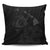 Hawaiian Hibiscus Sea Turtle Swim Polynesian Pillow Covers - Grey - AH Pillow Covers Black - Polynesian Pride