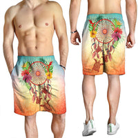 Hawaiian Hibiscus Strelitzia Flower Dreamcatcher Men's Shorts - AH - Polynesian Pride
