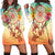 Hawaiian Hibiscus Strelitzia Flower Dreamcatcher Hoodie Dress - AH Black - Polynesian Pride