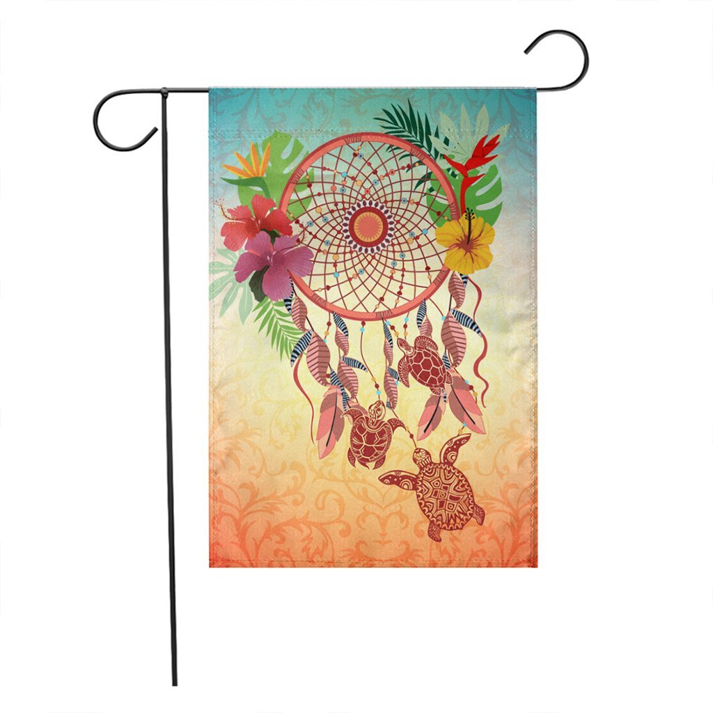 Hawaiian Hibiscus Strelitzia Flower Dreamcatcher Flag - AH - Polynesian Pride