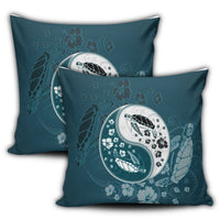 Hawaiian Hibiscus Turtle Polynesian Pillow Covers YinYang Style - AH - Polynesian Pride