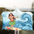 Hawaiian Hula Dance Cartoon Hibiscus Wave Hooded Blanket - AH - Polynesian Pride